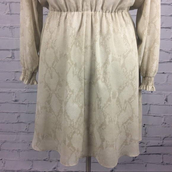 Banana Republic Ruffle Snake Print Dress, Size XL - Picture 9 of 12